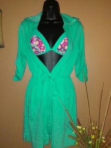 Turquoise "Lands End" Beach Coverup.